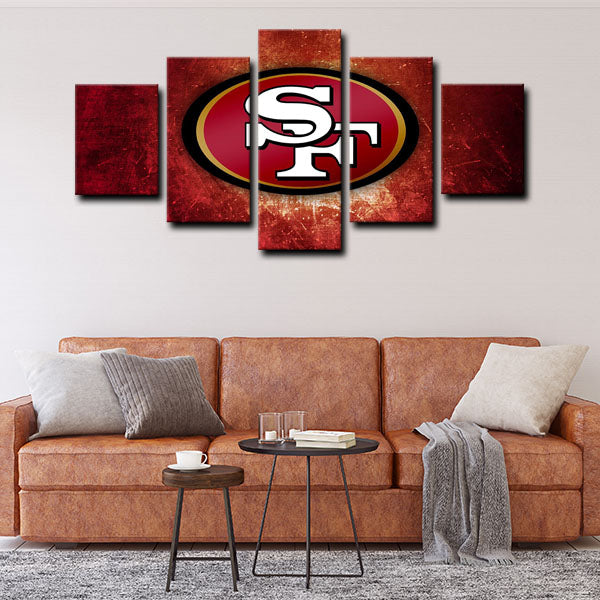 San Francisco 49Ers Emblem Canvas Wall Art