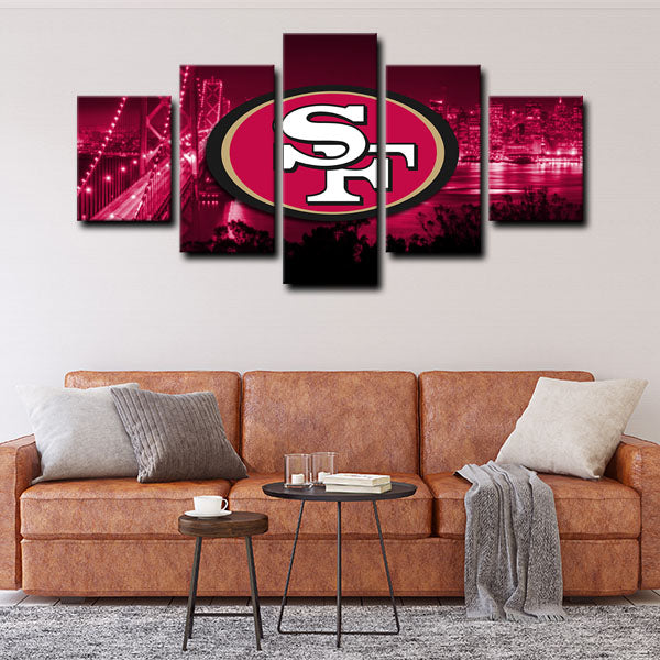 San Francisco 49Ers Logo Canvas Wall Art