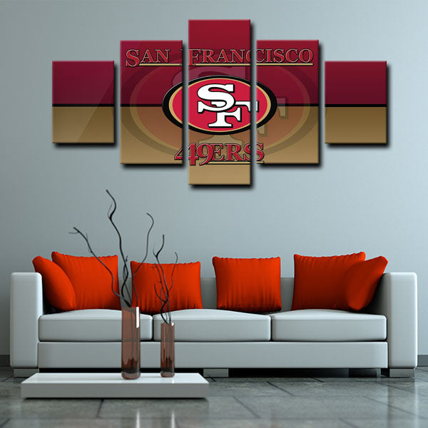San Francisco 49Ers Logo Canvas Wall Art