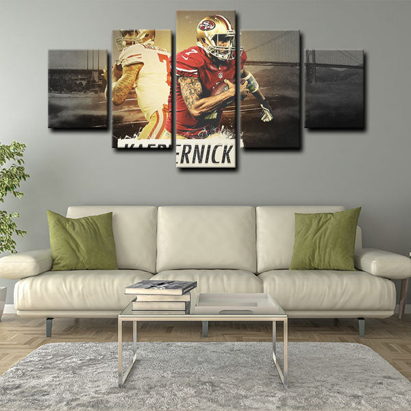 San Francisco 49Ers Quarterback Kap Colin Rand Kaepernick Canvas Wall Art