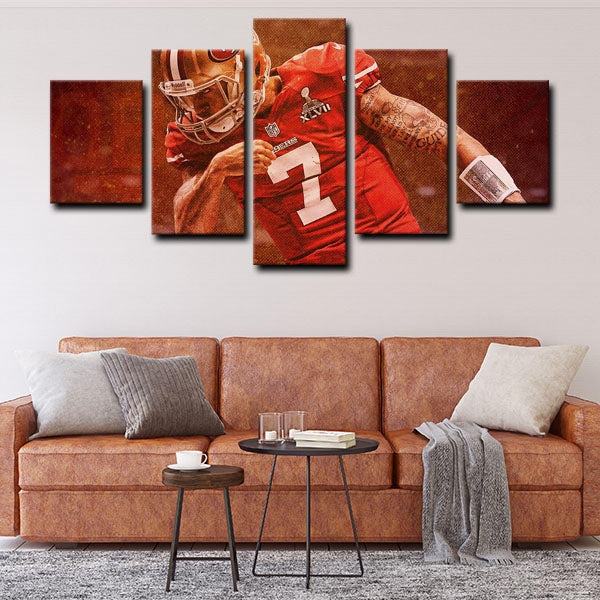 San Francisco 49Ers Quarterback Kap Colin Rand Kaepernick Canvas Wall Art