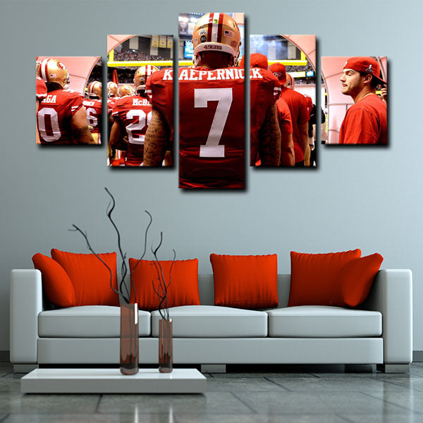 San Francisco 49Ers Quarterback Kap Colin Rand Kaepernick Canvas Wall Art