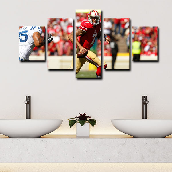 San Francisco 49Ers Quarterback Pig Socks Colin Rand Kaepernick Canvas Wall Art