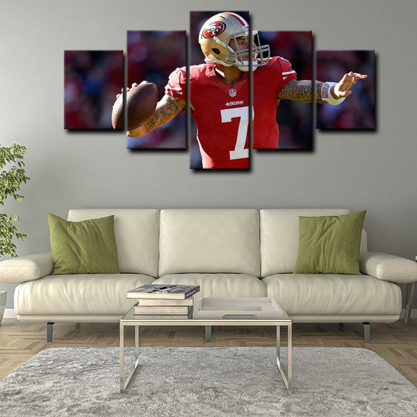 San Francisco 49Ers Quarterback Pig Socks Colin Rand Kaepernick Canvas Wall Art