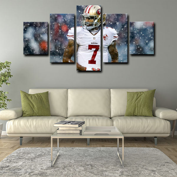 San Francisco 49Ers Quarterback Pig Socks Colin Rand Kaepernick Canvas Wall Art