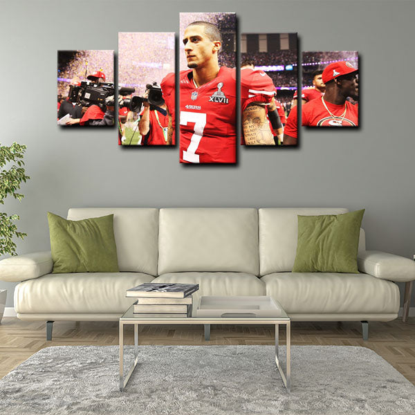San Francisco 49Ers Quarterback Pig Socks Colin Rand Kaepernick Canvas Wall Art