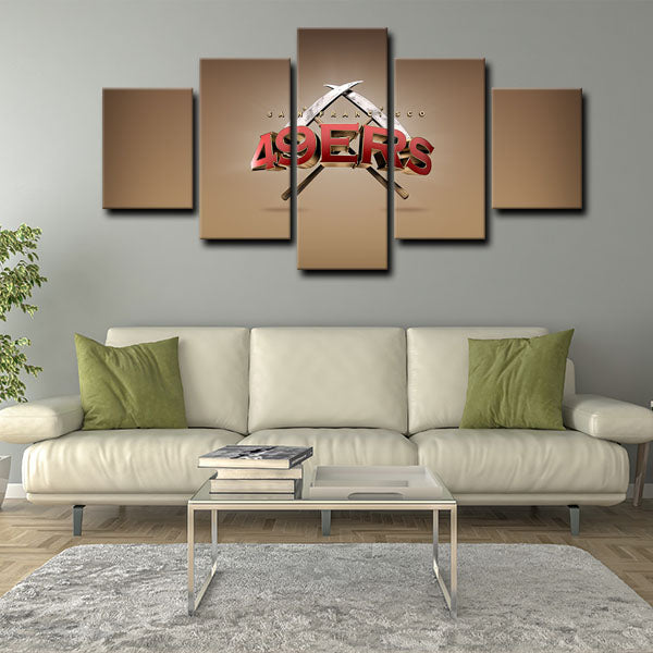 San Francisco 49Ers Symbol Canvas Wall Art
