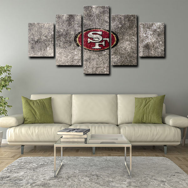 San Francisco 49Ers Symbol Canvas Wall Art