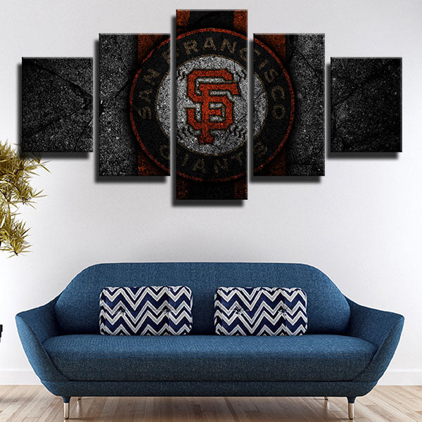 San Francisco Giants Darkly Pieces Of The Style Emblem Canvas Wall Art