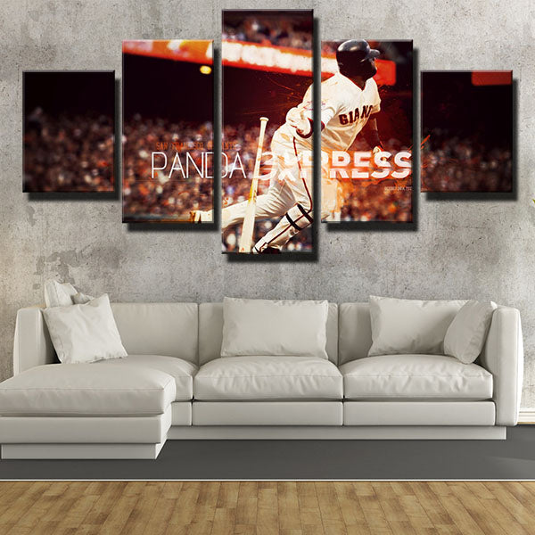 San Francisco Giants No.48 Third Baseman Panda Pablo Sandoval Canvas Wall Art