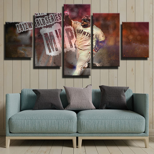 San Francisco Giants Third Baseman Panda Pablo Sandoval Canvas Wall Art