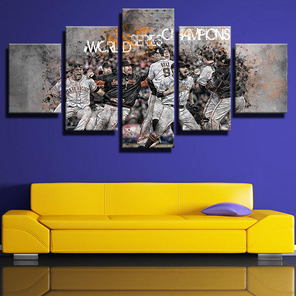 San Francisco Giants Victory Toss World Series Champions Canvas Wall Art