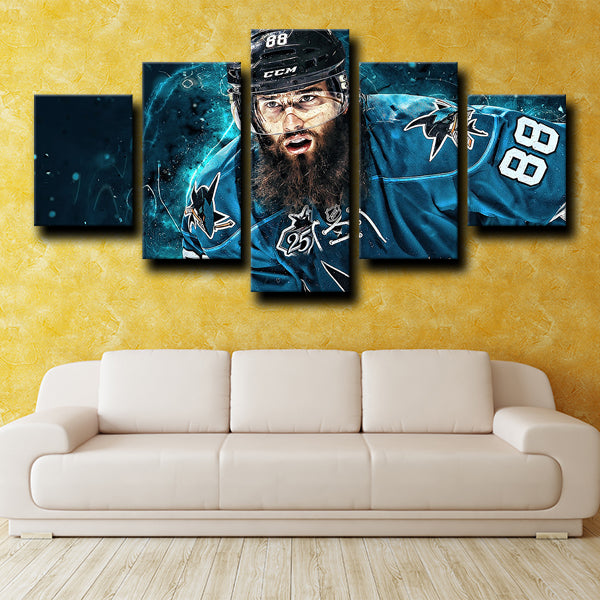 San Jose Sharks Defence Burns Zoo Brent Burns Canvas Wall Art