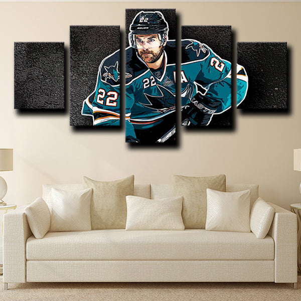 San Jose Sharks Defenceman Dan Boyle Canvas Wall Art