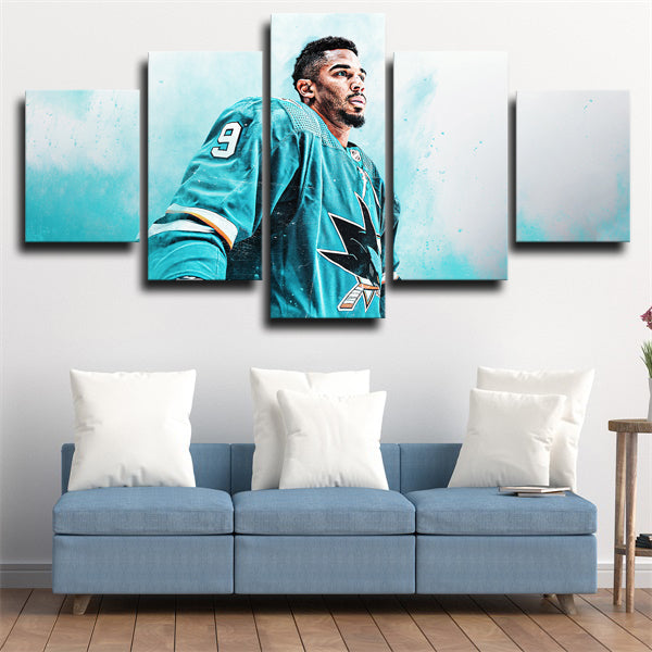 San Jose Sharks Evander Kane Canvas Wall Art