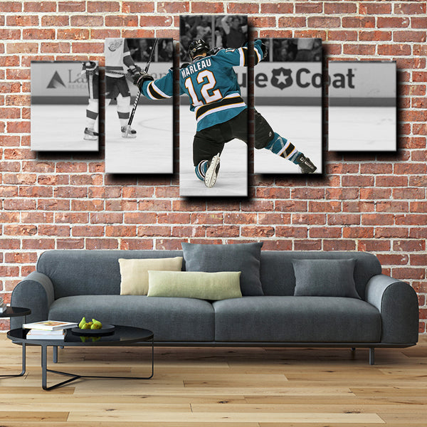 San Jose Sharks Left Wing Goat Patrick Marleau Canvas Wall Art