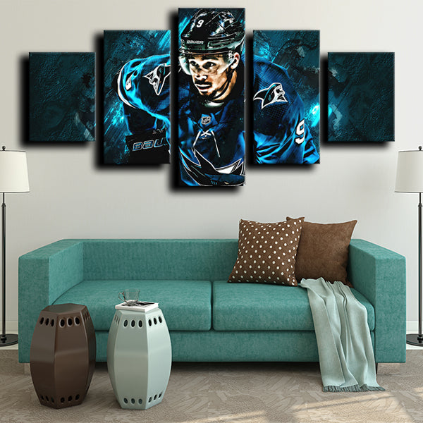 San Jose Sharks Left Wing Kaner Evander Kane Canvas Wall Art