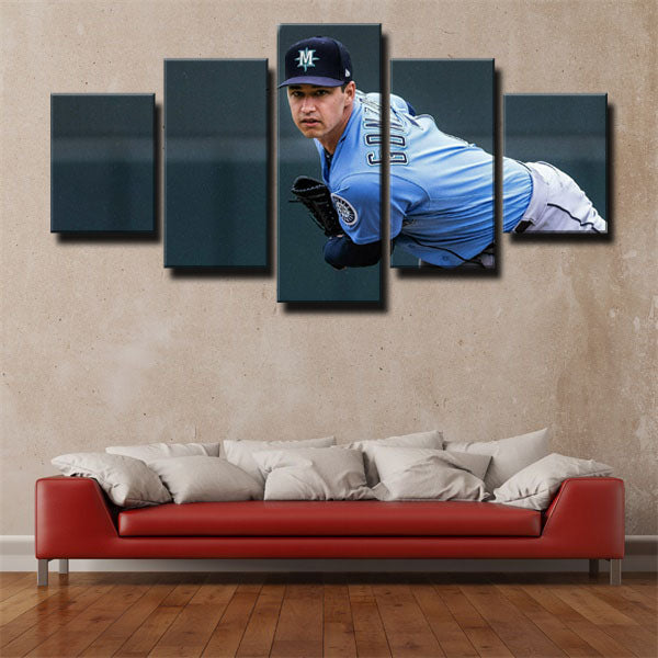 Seattle Mariners Pitcher Marco Gonzales Young Canvas Wall Art