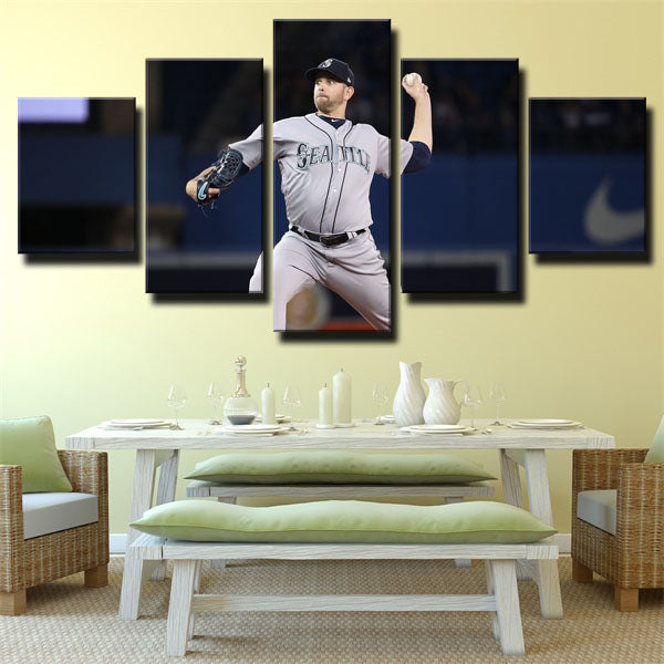 Seattle Mariners Pitcher The Big Maple James Paxton Canvas Wall Art