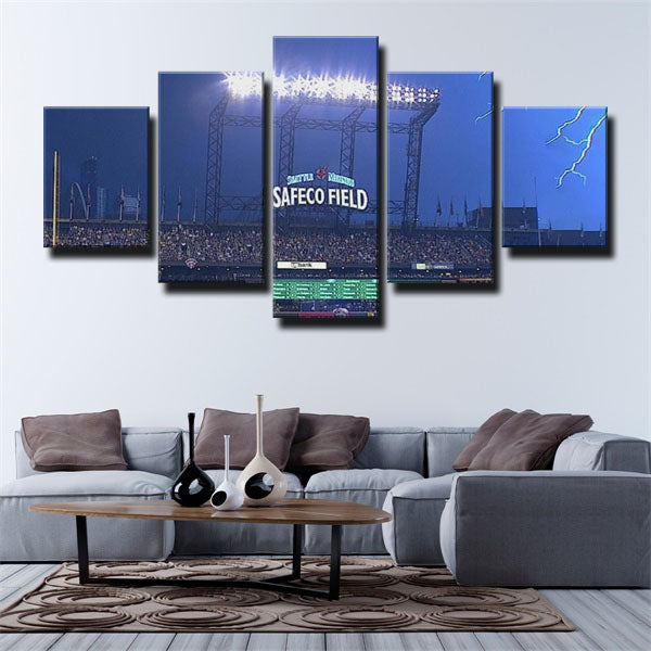 Seattle Mariners Team Pretty Badge Canvas Wall Art