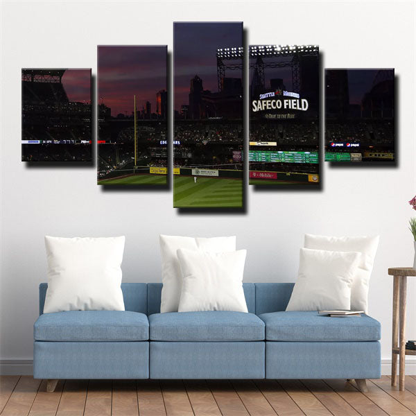 Seattle Mariners Team Pretty Court Canvas Wall Art