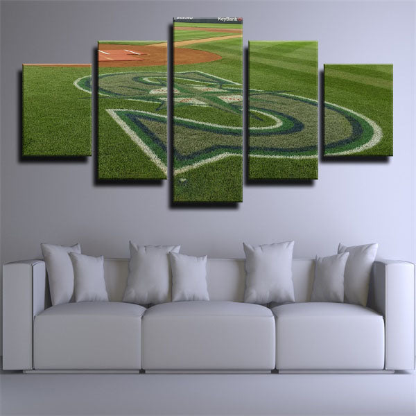 Seattle Mariners Team Pretty Court Green Canvas Wall Art