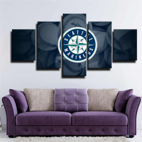 Seattle Mariners Team Symbol Canvas Wall Art