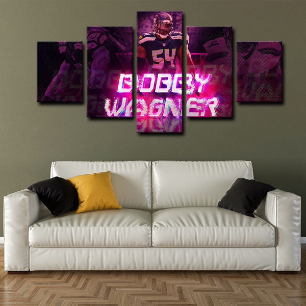 Seattle Seahawks Linebacker Bobby Wagner Canvas Wall Art Seattle Seahawks Linebacker Bobby Wagner Canvas Wall Art