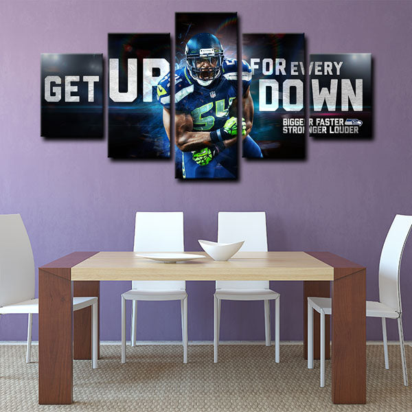Seattle Seahawks Linebacker Bobby Wagner Canvas Wall Art