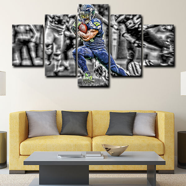 Seattle Seahawks Running Back Beast Mode Marshawn Lynch Canvas Wall Art