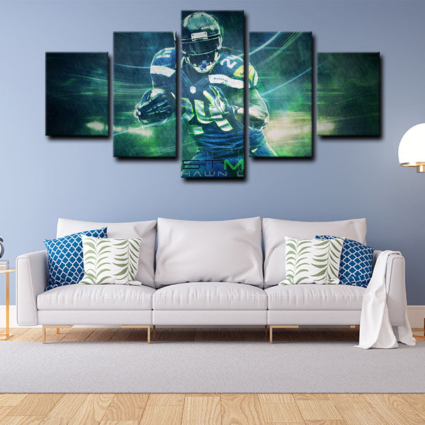 Seattle Seahawks Running Back Beast Mode Marshawn Lynch Canvas Wall Art Seattle Seahawks Running Back Beast Mode Marshawn Lynch Canvas Wall Art