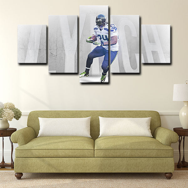 Seattle Seahawks Running Back Beast Mode Marshawn Lynch Canvas Wall Art Seattle Seahawks Running Back Beast Mode Marshawn Lynch Canvas Wall Art
