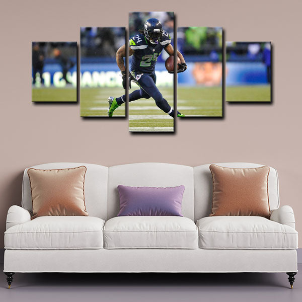 Seattle Seahawks Running Back Beast Mode Marshawn Lynch Canvas Wall Art Seattle Seahawks Running Back Beast Mode Marshawn Lynch Canvas Wall Art