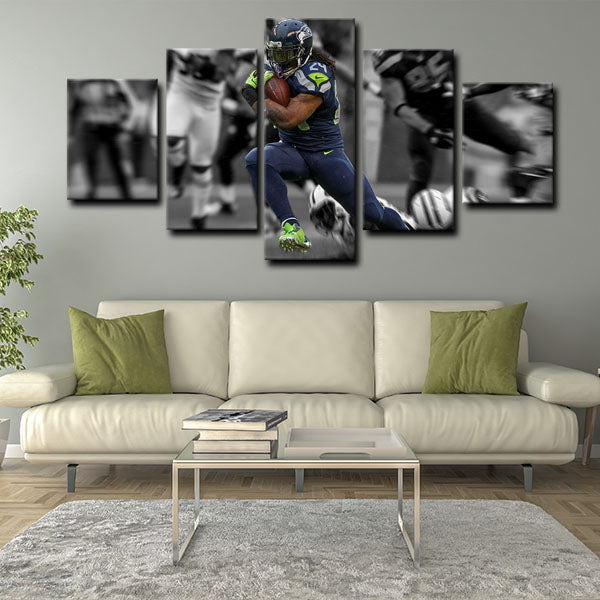 Seattle Seahawks Running Back Beast Mode Marshawn Lynch Canvas Wall Art Seattle Seahawks Running Back Beast Mode Marshawn Lynch Canvas Wall Art