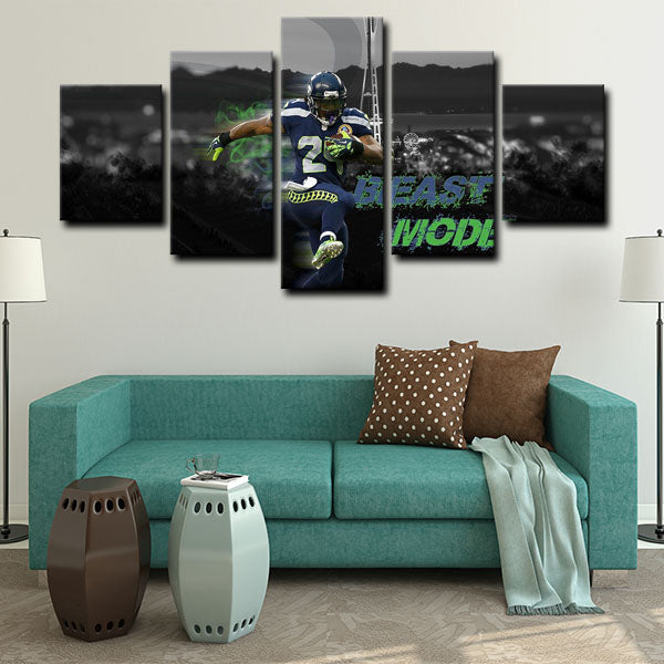 Seattle Seahawks Running Back Money Marshawn Lynch Canvas Wall Art Seattle Seahawks Running Back Money Marshawn Lynch Canvas Wall Art