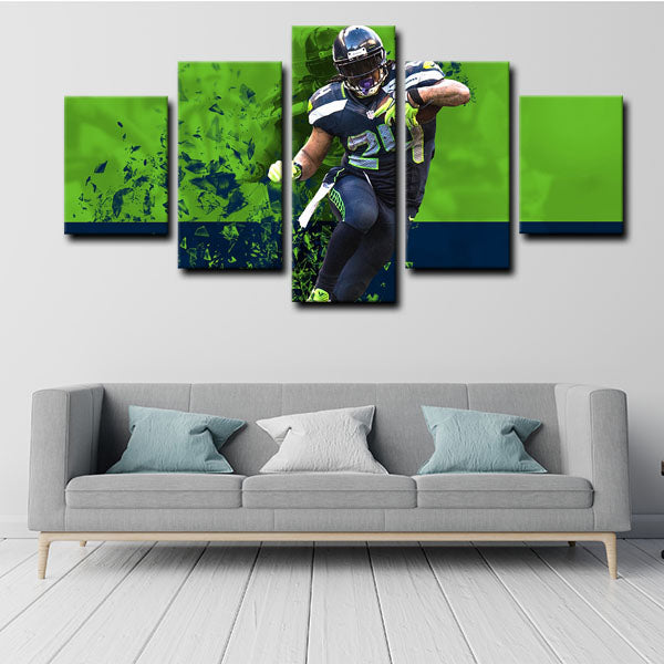 Seattle Seahawks Running Back Money Marshawn Lynch Canvas Wall Art