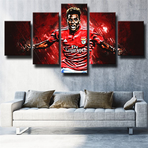 Sl Benfica Midfielder Gedson Fernande Canvas Wall Art