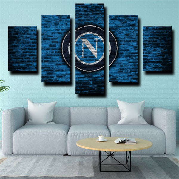 Ssc Napoli N Dark Blue Logo Canvas Wall Art
