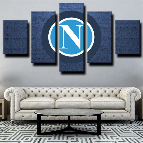 Ssc Napoli Dark Blue Symbol Canvas Wall Art