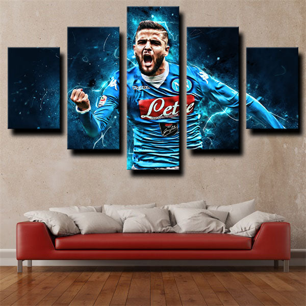 Ssc Napoli Forward Lorenzo Il Magnifico Lorenzo Insigne Canvas Wall Art