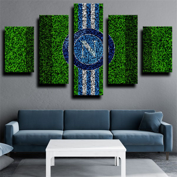 Ssc Napoli Green Emblem Canvas Wall Art