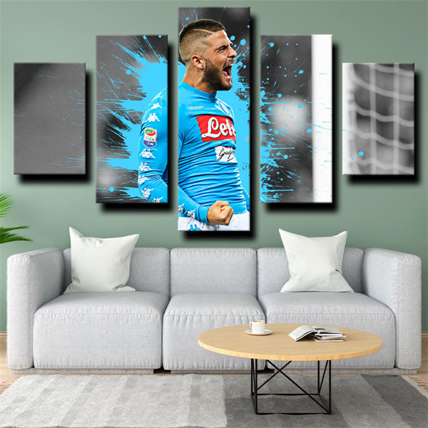 Ssc Napoli Lorenzo Il Magnifico Forward Lorenzo Insigne Canvas Wall Art