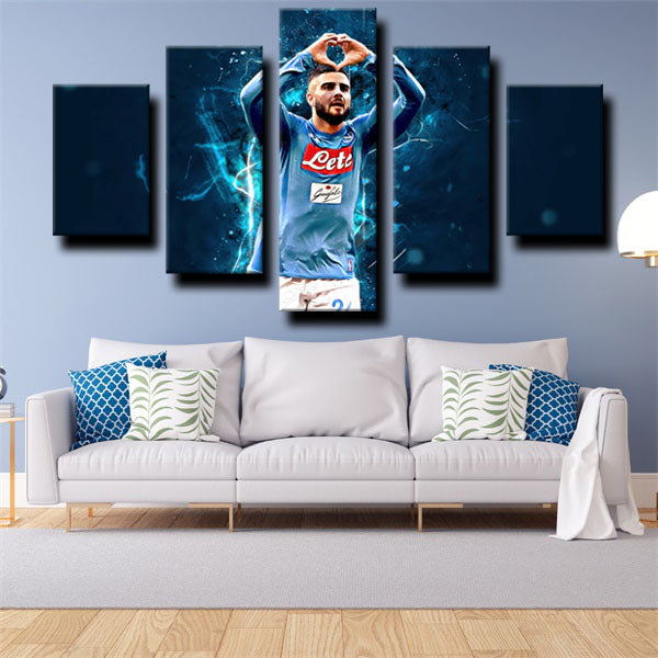 Ssc Napoli Lorenzo Insigne Forward Lorenzo Il Magnifico Canvas Wall Art