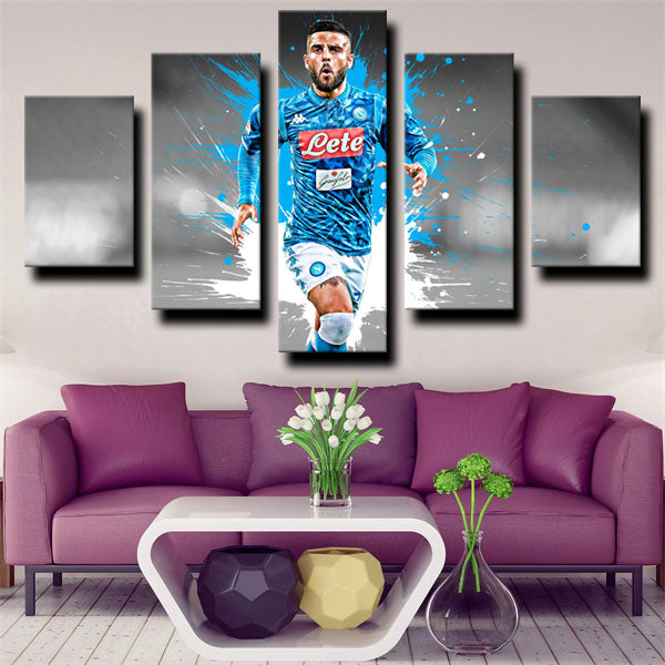 Ssc Napoli Lorenzo Insigne Lorenzo Il Magnifico Forward Canvas Wall Art