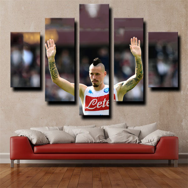 Ssc Napoli Marekiaro Midfielder Marek Hamšík Canvas Wall Art