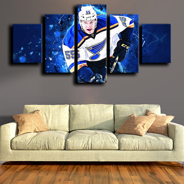 St. Louis Blues Defence Parayko Canvas Wall Art