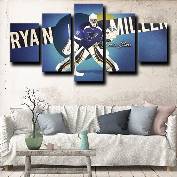 St. Louis Blues Goaltender Leaf Killer Miller Canvas Wall Art