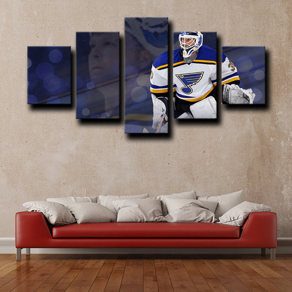 St. Louis Blues Goaltender The Dominator Brodeur Canvas Wall Art