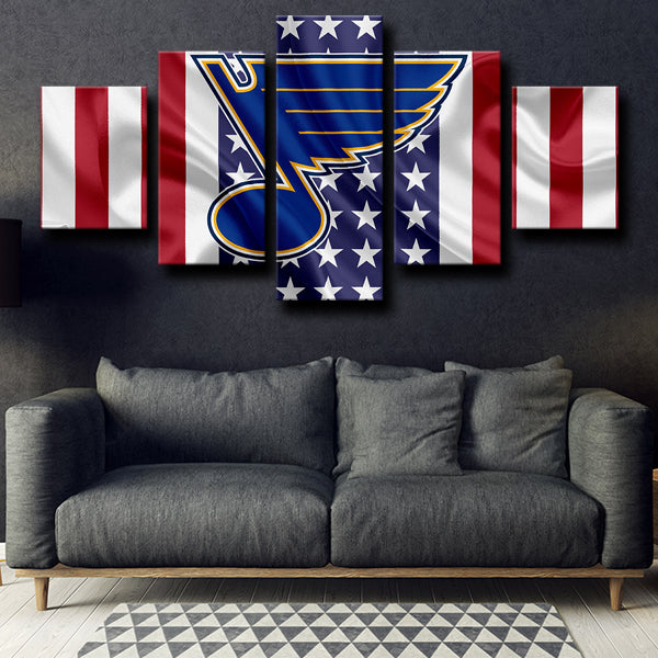 St. Louis Blues Logo Badge Canvas Wall Art