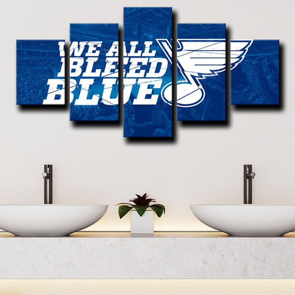 St. Louis Blues Logo Blue Canvas Wall Art